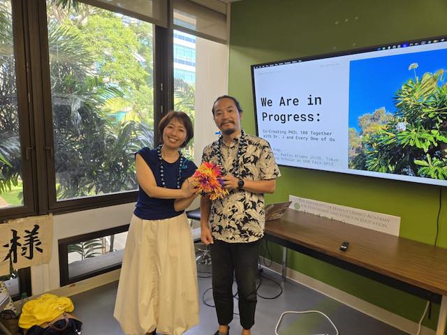 母校・ハワイ大学を訪れた豊田さん